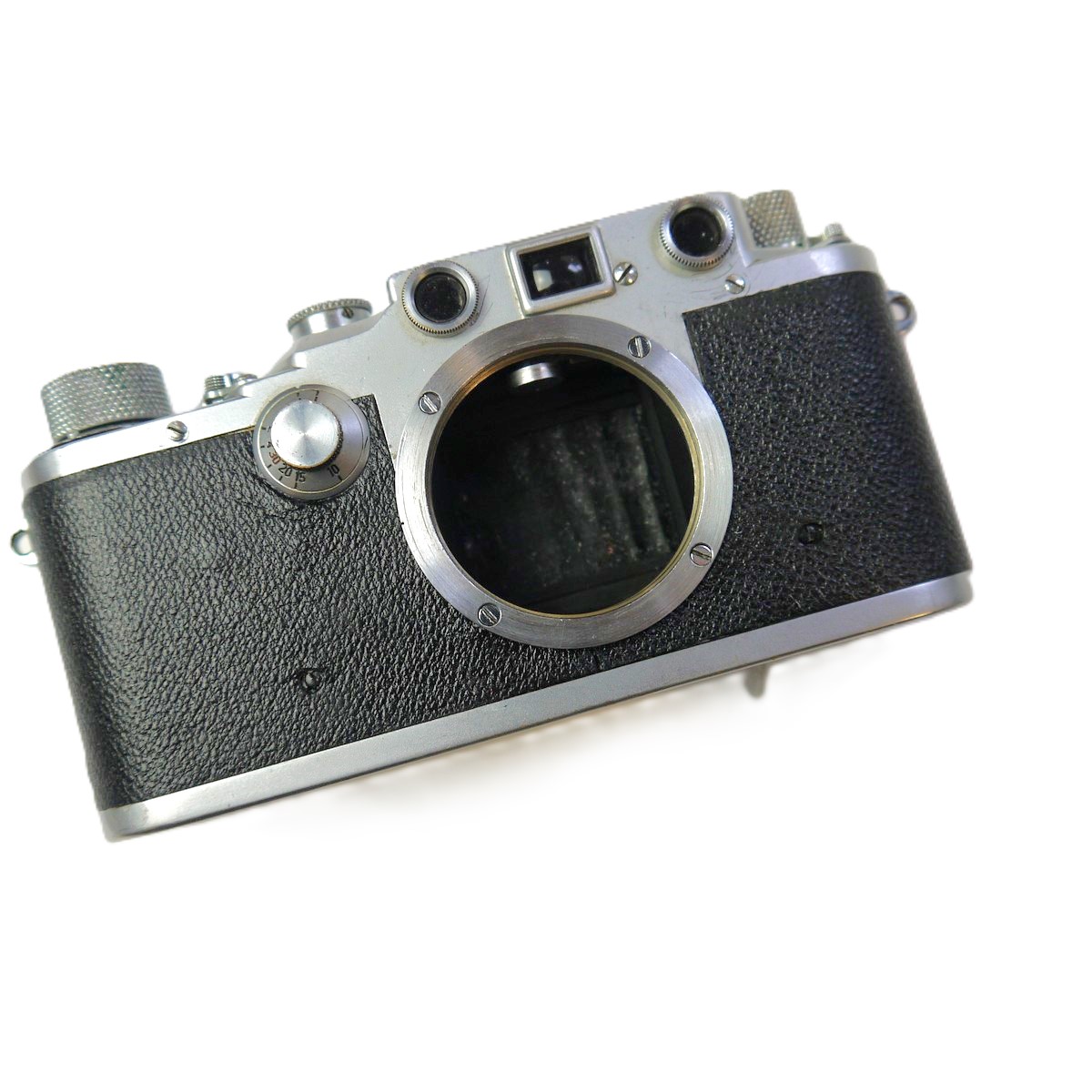 mwclassiccameras-20250926-83 Leica IIIc Body, with step & Red shutter blinds (No.374169)