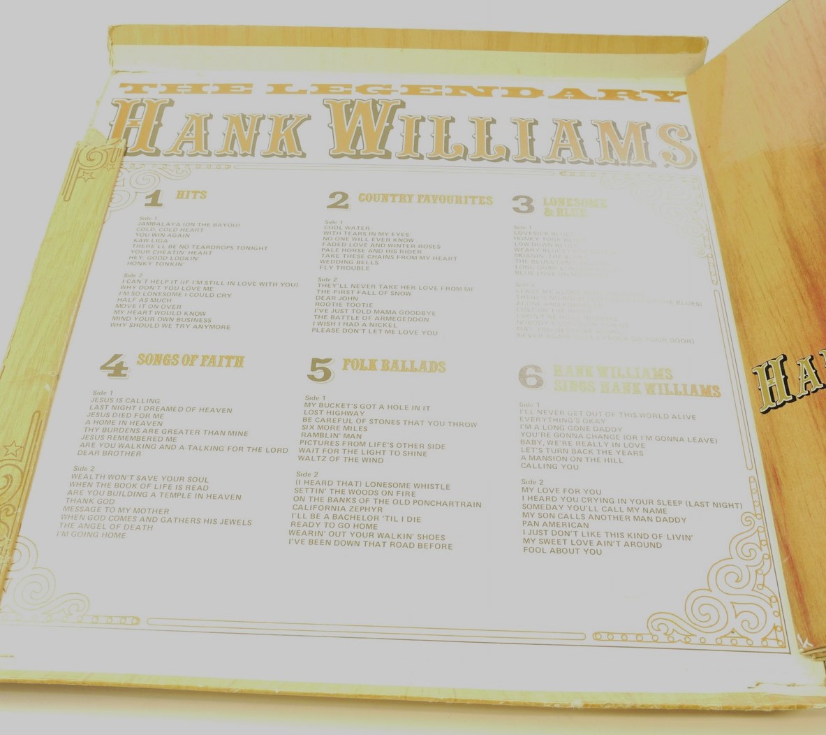 mwclassiccameras-20251003-19 Hank Williams, The Legendary Hank Williams 6 x Vinyl LP Box Set c1979. World Records, Polydor. SM 551/552/553/554/555