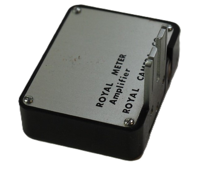 mwclassiccameras-20251010-155 Royal Camera Co Royal Meter Amplifier for the Royal 35mm camera + makers leather case. UNCOMMON