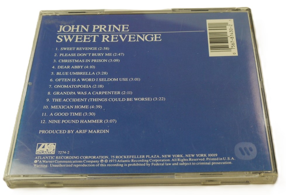 mwclassiccameras-20251010-24 John Prine - Sweet Revenge CD Album c1973. With Booklet. Atlantic (7274-2)