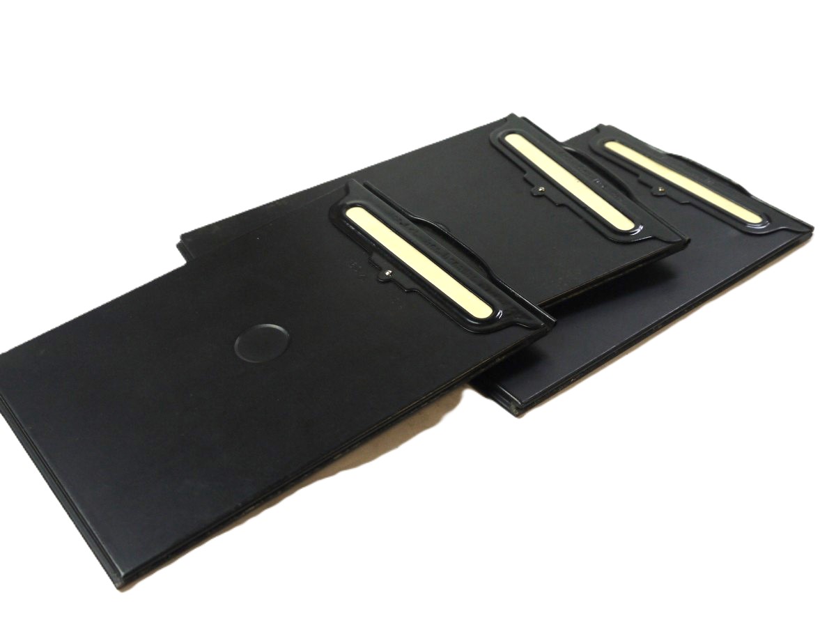 mwclassiccameras-20251010-240 Ica Set of of Three 9x12cm Cut-Film holders (760/14) in ICA Concertina folding Case