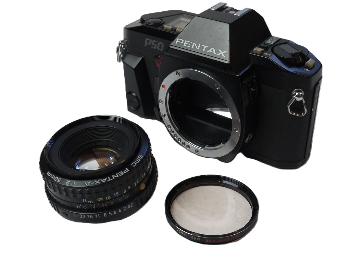 mwclassiccameras-20251024-226 Pentax P50 35mm SLR c1987 + 50mm f2 SMC Pentax-A lens & Hoya skylight 1A filter
