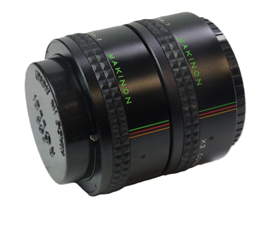 mwclassiccameras-20251024-338 Makinon 2X Teleconverter & Extension Tube Set, for Rollei SL35 QBM mount cameras/lenses + Caps