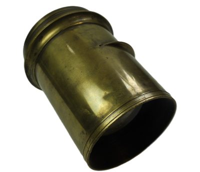 Derogy "V" Crown "R" Brass lens, with rotating Wheel Apertures + Modern Caps. Height is 135mm. Diameter is 90mm