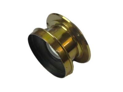Derogy GA (Wide-Angle) No.1 Small Wide-Angle brass lens (Estimated 5 inch focal length) with rotating wheel apertures & Flange + Modern Front Cap