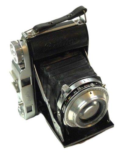 Balda Super Baldax 6x6 on 120 Folding Coupled Rangefinder camera with 80mm f2.9 Baltar coated lens in Prontor-SVS shutter
