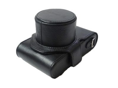 Panasonic Lumix G black camera case with magnetic clasps & Small strap