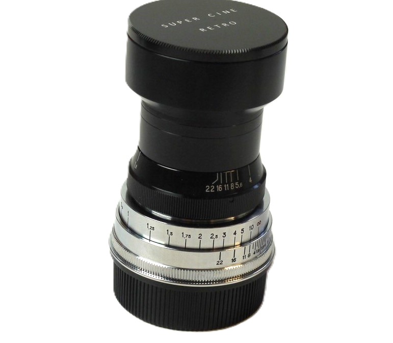 mwclassiccameras-20251114-132 Super Cine Retro 50mm f1.8 Type S1 DELUXE VERSION, Leica M mount lens (No.100078). Claimed to be made from FRENCH SOURCED GLASS in China as a replica of the Angenieux 50mm f1.8 Type S1 Rare lens. With Lens hood, front & rear caps, Numbered Certificate, leather case & Box. From a Limited Production of a few hundred only