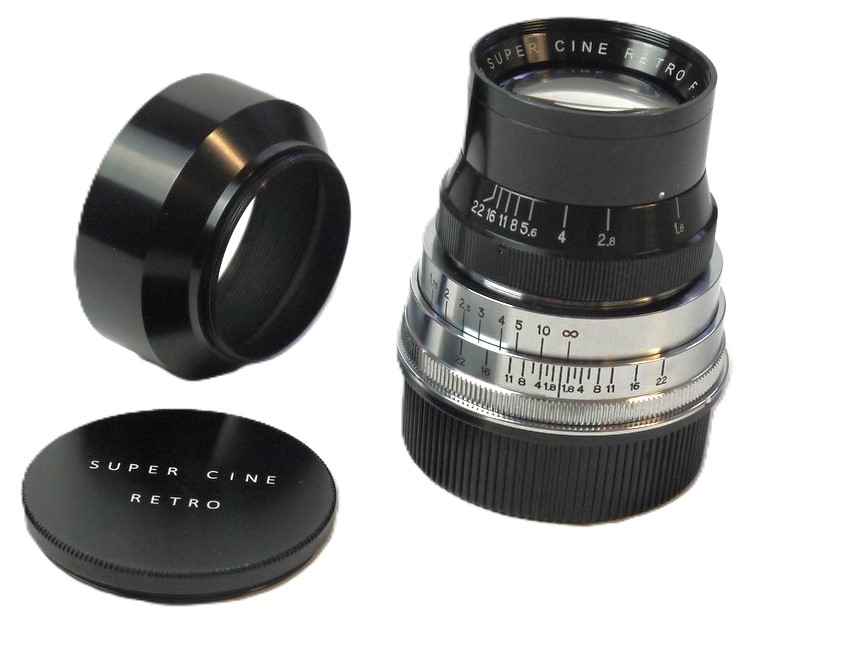 mwclassiccameras-20251114-133 Super Cine Retro 50mm f1.8 Type S1 DELUXE VERSION, Leica M mount lens (No.100078). Claimed to be made from FRENCH SOURCED GLASS in China as a replica of the Angenieux 50mm f1.8 Type S1 Rare lens. With Lens hood, front & rear caps, Numbered Certificate, leather case & Box. From a Limited Production of a few hundred only