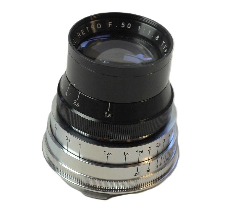 mwclassiccameras-20251114-141 Super Cine Retro 50mm f1.8 Type S1 DELUXE VERSION, Leica M mount lens (No.100078). Claimed to be made from FRENCH SOURCED GLASS in China as a replica of the Angenieux 50mm f1.8 Type S1 Rare lens. With Lens hood, front & rear caps, Numbered Certificate, leather case & Box. From a Limited Production of a few hundred only