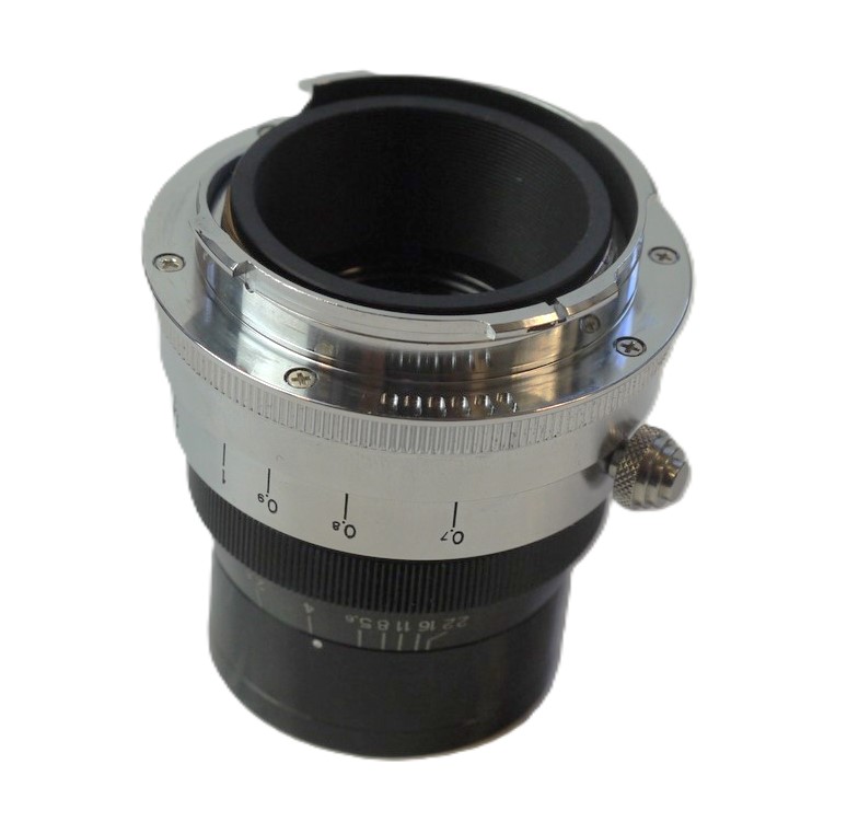 mwclassiccameras-20251114-142 Super Cine Retro 50mm f1.8 Type S1 DELUXE VERSION, Leica M mount lens (No.100078). Claimed to be made from FRENCH SOURCED GLASS in China as a replica of the Angenieux 50mm f1.8 Type S1 Rare lens. With Lens hood, front & rear caps, Numbered Certificate, leather case & Box. From a Limited Production of a few hundred only