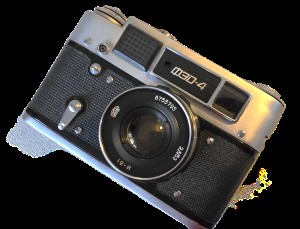 Fed 4 Leica Copy + Fed 53mm f2.8 black L39 Rangefinder coupled lens + Brown ER Case