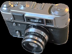 Fed 4 Leica Copy + Fed 53mm f2.8 black L39 Rangefinder coupled lens + Brown ER Case