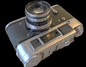 Fed 4 Leica Copy + Fed 53mm f2.8 black L39 Rangefinder coupled lens + Brown ER Case
