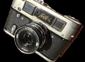 Fed 4 Leica Copy + Fed 53mm f2.8 black L39 Rangefinder coupled lens + ER Case