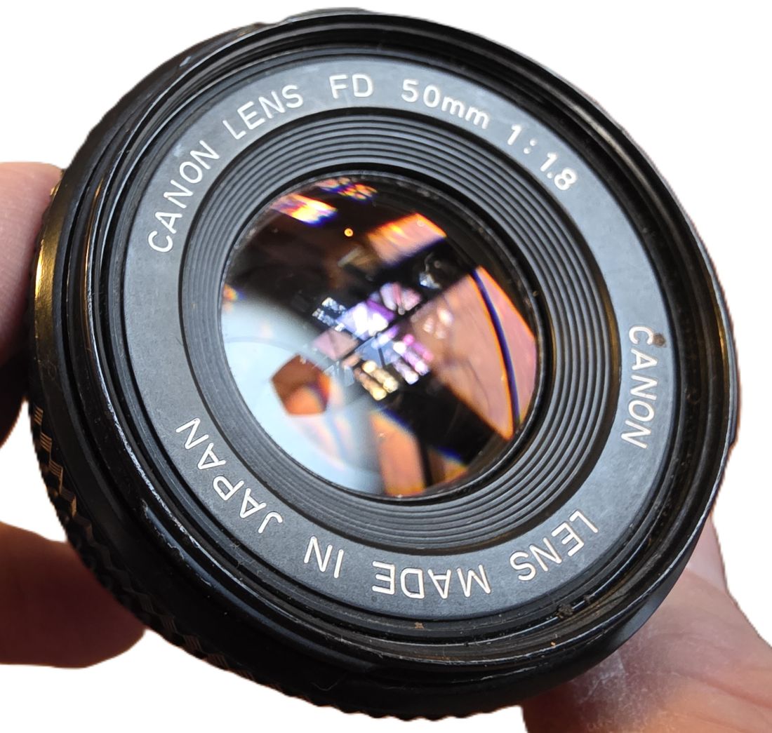 mwc20260109-113 Canon 50mm f1.8 manual focus FD mount lens + Canon front cap