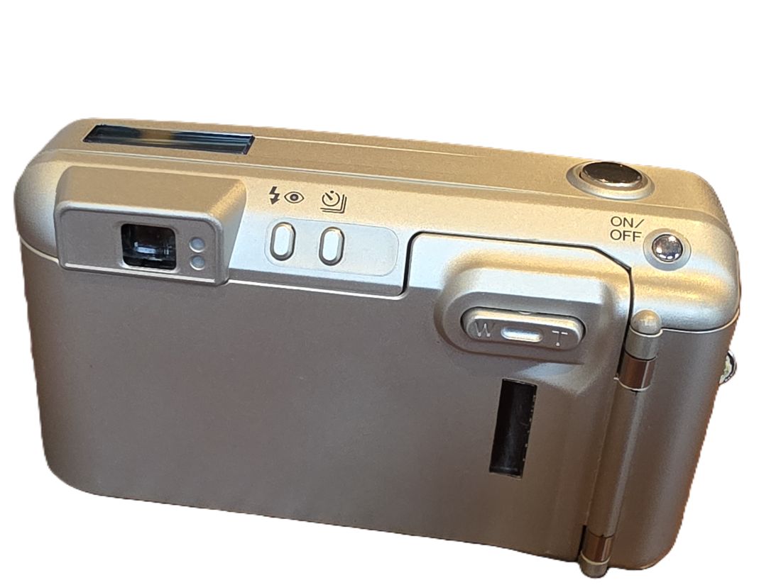 mwc20260109-18 Minolta Zoom 160c 35mm Compact AF Point-&-Shoot camera, silver coloured, with 37.5-160mm Aspherical lens + Instructions & case
