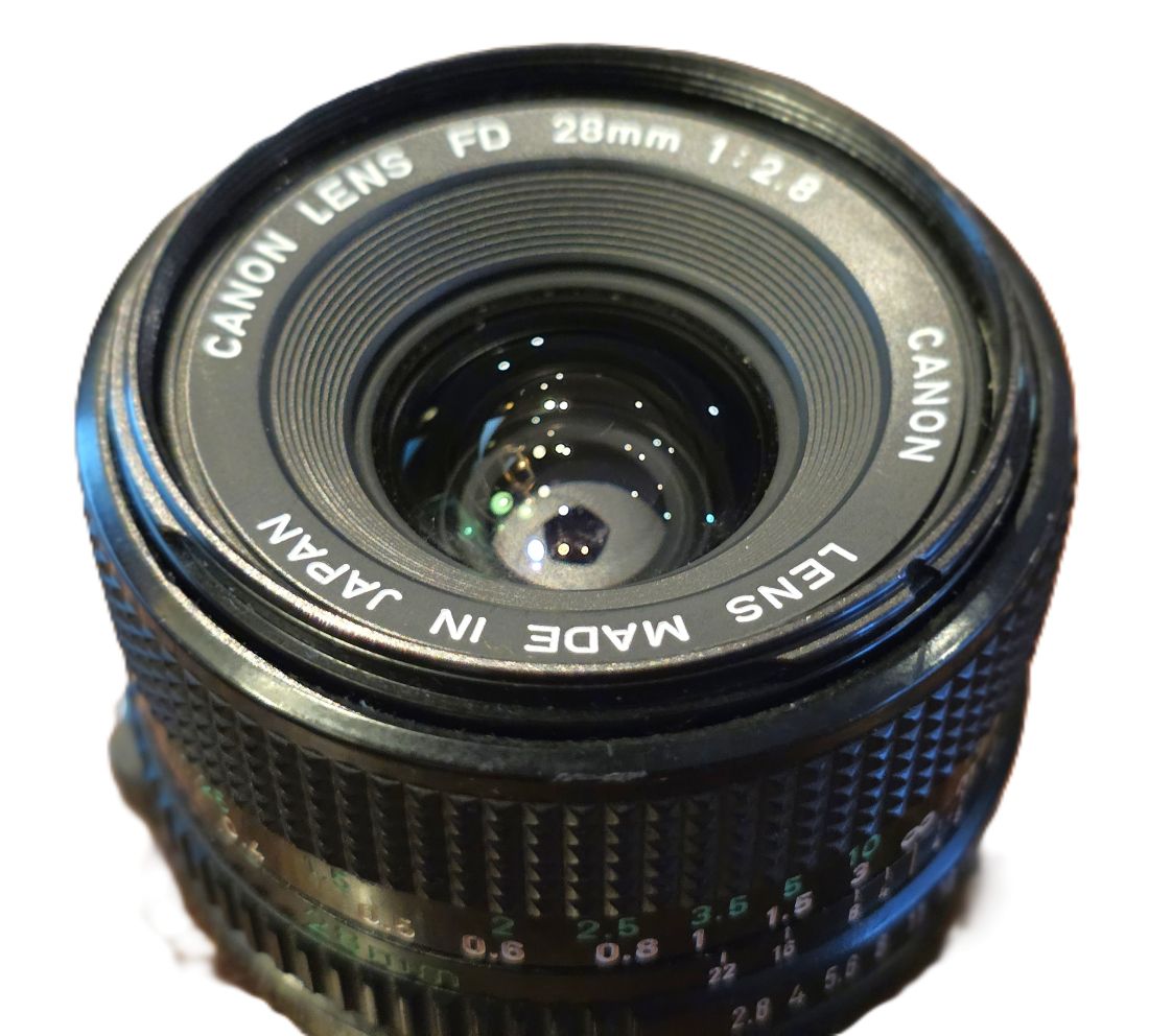 mwc20260130-32 Canon 28mm f2.8 manual focus FD mount lens + Canon front cap