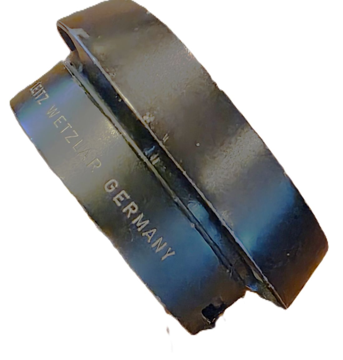 mwc20260130-35 Leitz metal lens hood for 35 & 50mm M Rangefinder lenses, with vents (12585H). Clip-on ears are missing