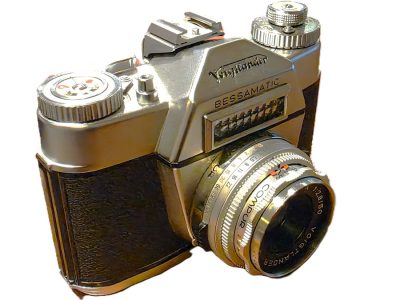 Voigtlander Bessamatic 35mm Selenium Metered SLR + 50mm f2.8 Color-Skopar interchangeable Deckel mount lens