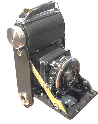 Balda Baldini 35mm folding camera, black, with 5cm f3.5 Tessar lens in Compur-Rapid shutter