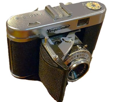 Voigtlander Vito IIa 35mm folding camera with 50mm f3.5 Color-Skopar lens in Prontor-SVS shutter + ER case