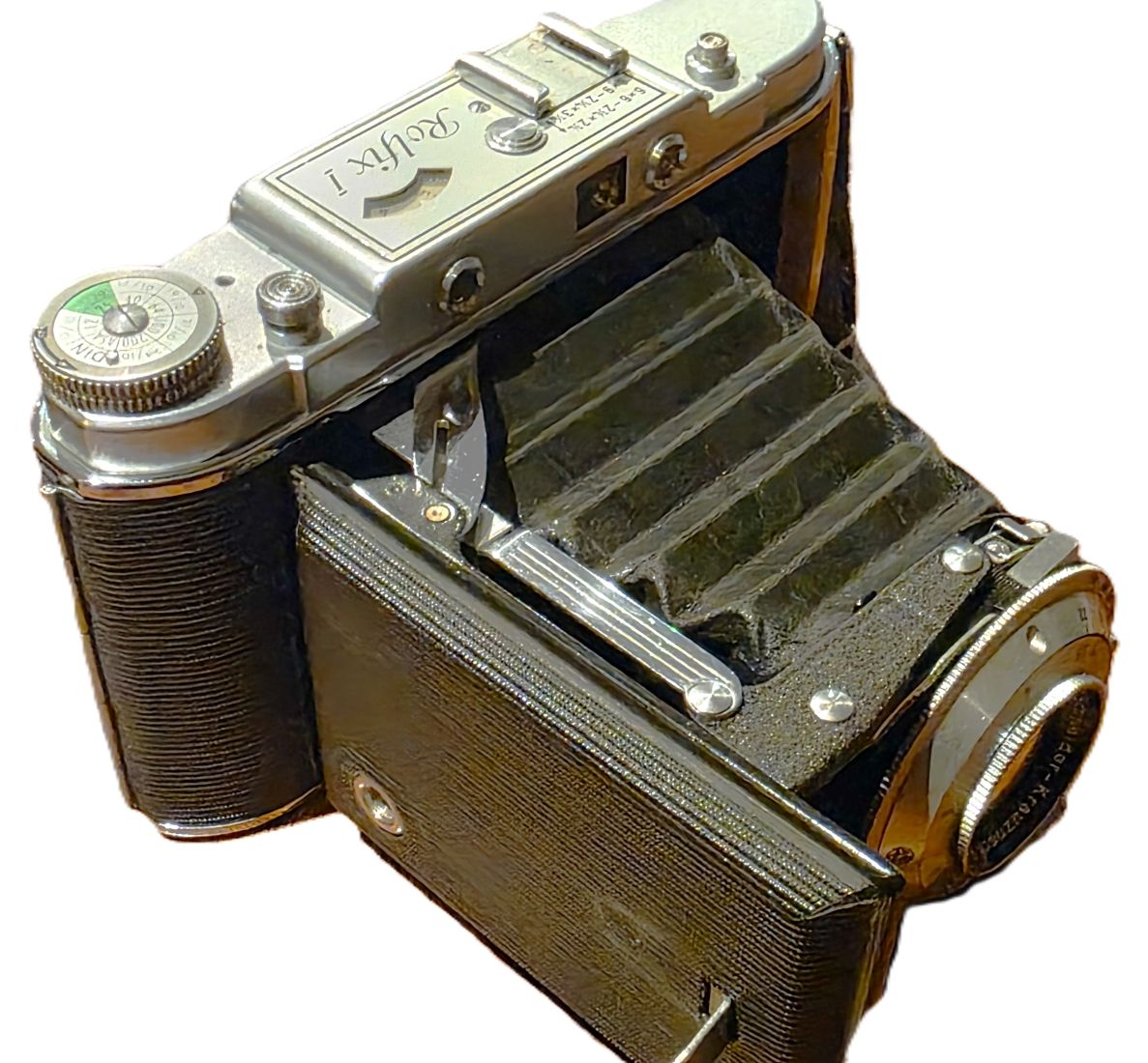 mwc20260213-93 Franka Rolfix I 6x9/6x6 folding uncoupled rangefinder camera with Schneider 105mm f4.5 Radionar lens in Pronto shutter + ER case