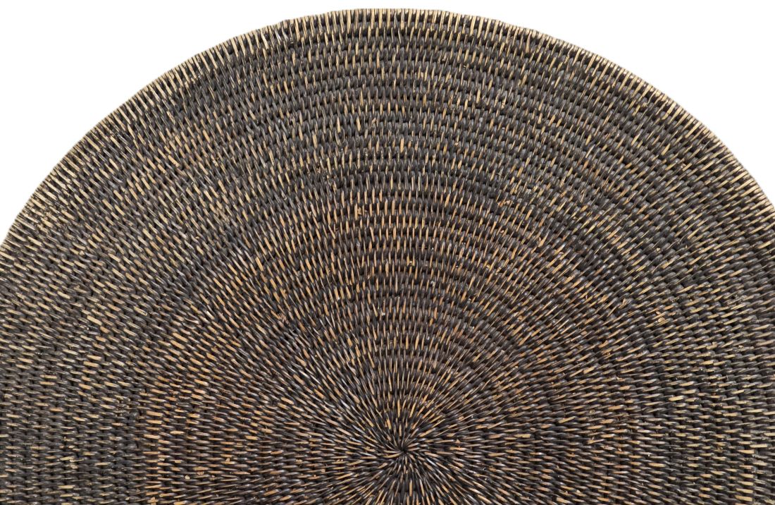 Rattan Three-Part Original Antique Circular Table with centre/base ...