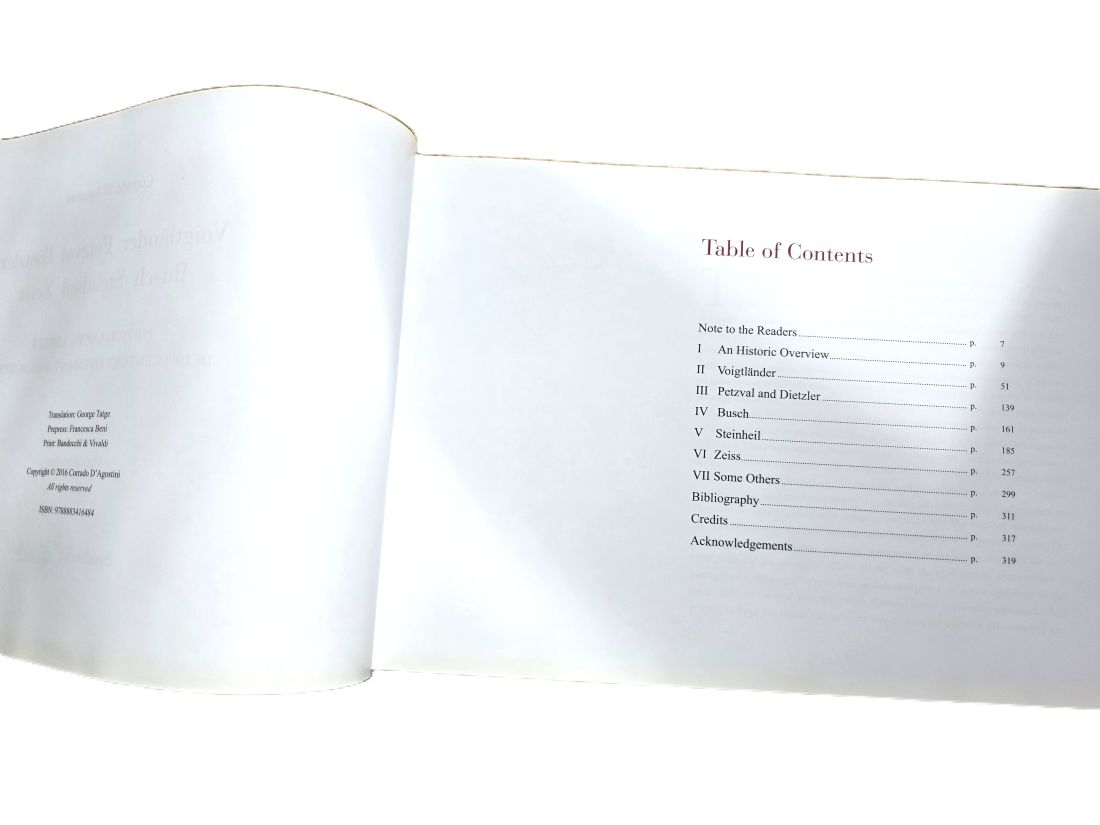 mwc20260313-90 "Voigtlander, Petzval, Dietzler, Busch, Steinheil, Zeiss Photographic Lenses in 19th Century Germany & Austria" by Corrado D'Agostini c2016. Beautiful quality hardbound book. 320 pages in English