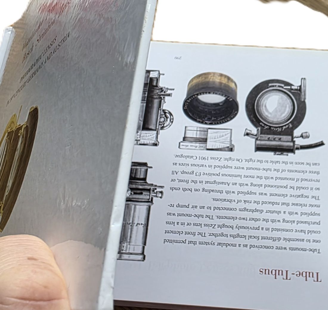 mwc20260313-91 "Voigtlander, Petzval, Dietzler, Busch, Steinheil, Zeiss Photographic Lenses in 19th Century Germany & Austria" by Corrado D'Agostini c2016. Beautiful quality hardbound book. 320 pages in English