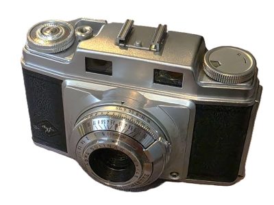 Agfa Super Silette 35mm Coupled Rangefinder Camera with 45mm f3.5 Solinar lens in Synchro Compur shutter + Agfa ER case