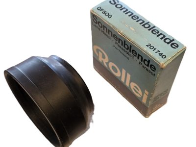 Unmarked (Rollei) 58mm screw-in Collapsible rubber lens hood in Rollei Box (marked "Pro-Tessare")