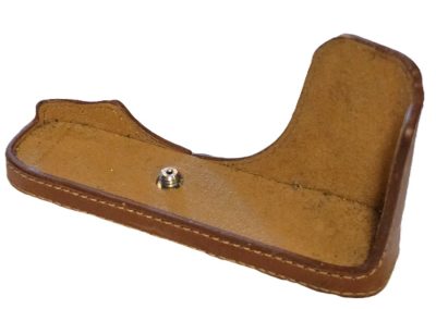 Ciesta Tan brown Cow leather half case, Made in Italy for unknown small digital Camera