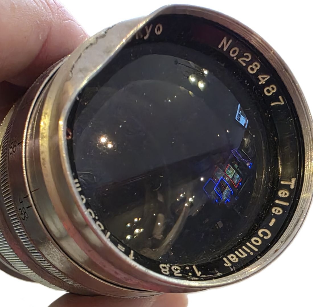 20260420-35 Arco Tokyo 13.5cm f3.8 Tele-Colinar C coated all chrome Leica L39 RF coupled screw mount lens + rear cap