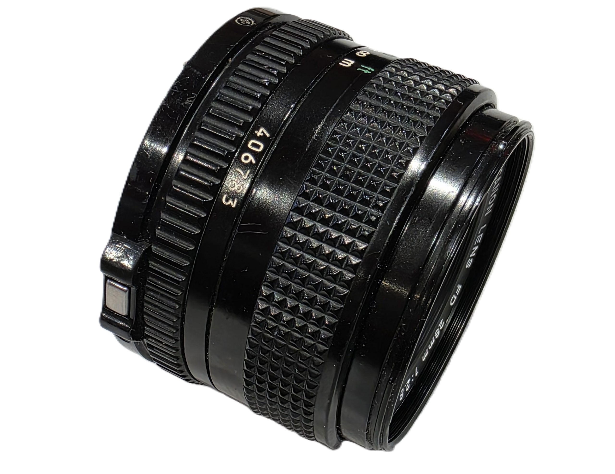 20260424-50 Canon 28mm f2.8 manual focus FD mount lens, with Canon front cap