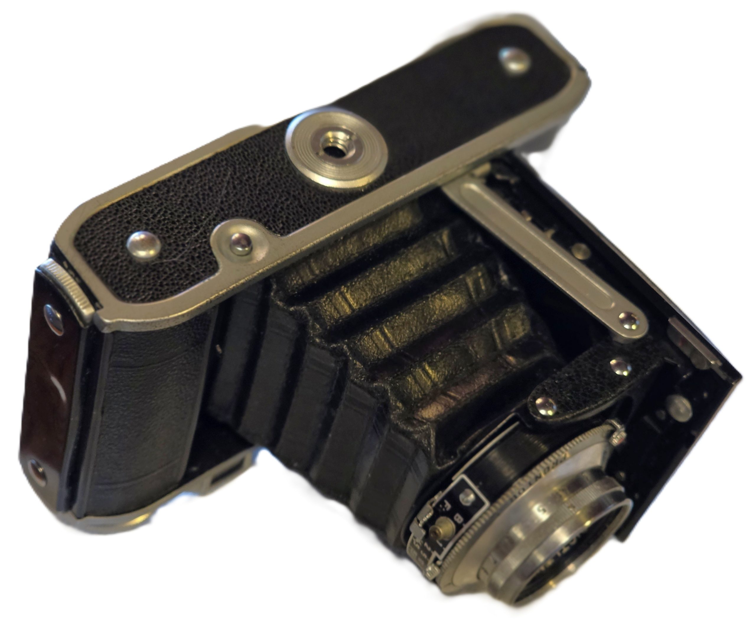 20260424-86 Voigtlander Perkeo I 6x6 on 120 folding camera with 75mm f4.5 Vaskar coated lens in Pronto shutter
