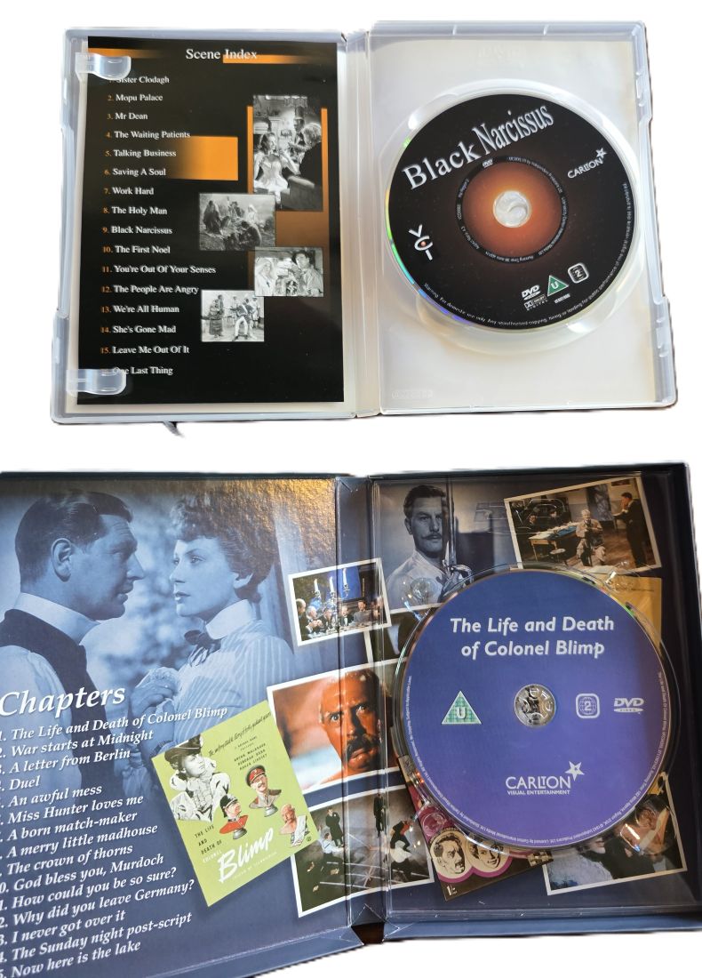 20260501-115 Michael Powell & Emeric Pressburger set of Two DVD Films. The Life and Death of Colonel Blimp + Black Narcissus. One with Special Features. PAL Region 2 (UK)