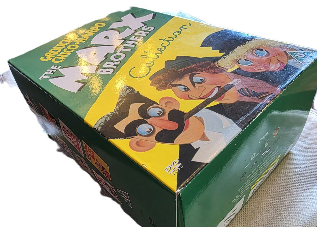 20260501-39 The Marx Brothers Collection Boxset. A Night at the Opera, A Day At the Races, At the Circus, Go West, A Night in Casablanca & The Big Store. DVD Boxset. 5 SEALED/UNOPENED. PAL, Region 2 (UK)