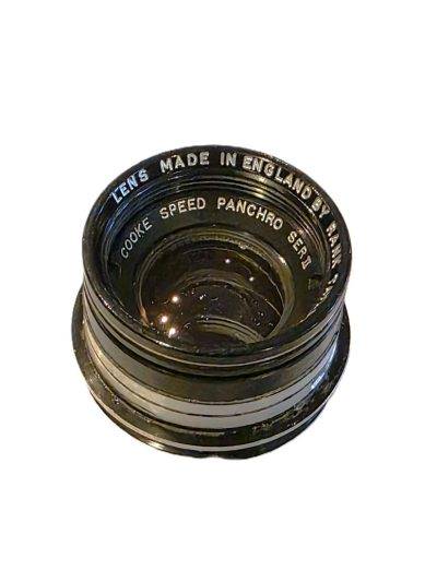 Cooke 35mm f2 Speed Panchro Series II T2.3 coated Cine lens. No Iris Diaphragm. No focusing/mount. With a matching Taylor Hobson barrel in Arriflex mount + Arriflex rear cap. MISSING THE REAR GLASS ELEMENT