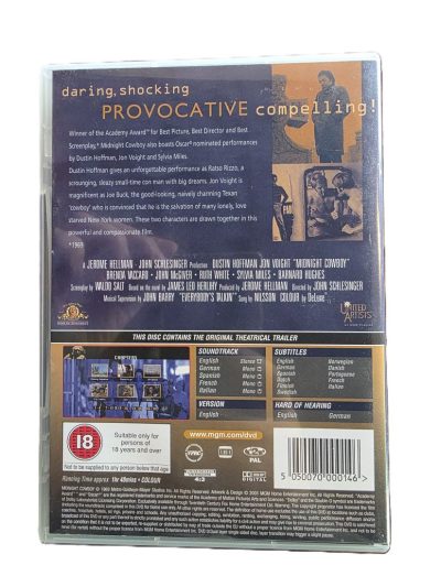 Midnight Cowboy by John Schlesinger DVD. PAL Region 2 (UK)
