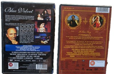 Set of Two David Lynch DVDs. Blue Velvet + Wild At Heart. Region 2 (UK)