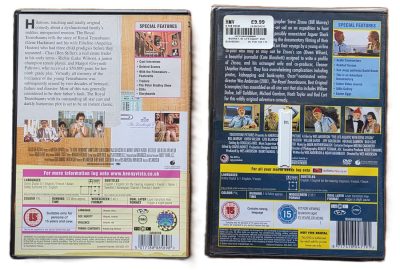 Set of Two Wes Anderson DVDs. The Royal Tenenbaums (2-DVDs) + The Life Aquatic (Sealed). Both with Special Features. Region 2 (UK)