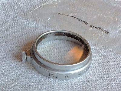 Leitz A36 UVa filter, chrome rim, with fixing screw. For A36 Early L39 lenses (35/50/90 Elmars) + Leitz plastic wrapping