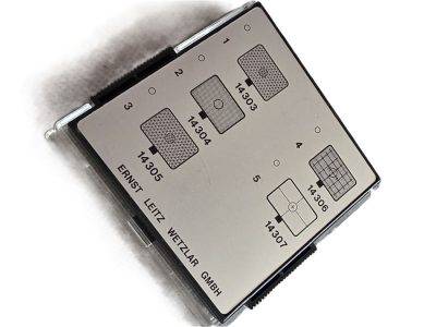 Leitz R4 Interchangeable Focusing Screen, Grid with centre spot (14306) with Holder, Brush & keeper case