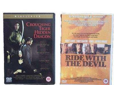 Set of Two DVDs from Ang Lee. Crouching Tiger, Hidden Dragon & Ride with the Devil. Both with Speical Features. PAL/Region 2 (UK)