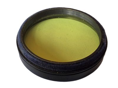 Carl Zeiss Jena 39mm Push-on IV Light Yellow Filter, black rim. UNCOMMON