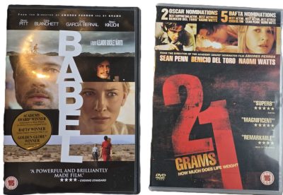 Set of Two DVDs from Alejandro Gonzales Inarritu. 21 grams + Babel. One has special features. PAL Region 2 (UK)