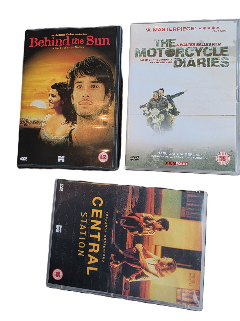 20260605-90 Set of Three DVDs from Walter Salles. The Motocycle Diaries, Central Station & Behind the Sun. One has Extras. PAL/Region 2 (UK)