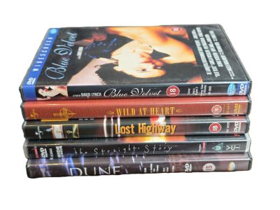 Set of Five David Lynch DVDs. Blue Velvet,  Wild At Heart, Lost Highway, The Straight Story & Dune.  One has Special Features. PAL/Region 2 (UK)