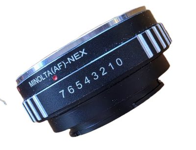 Unbranded Minolta (AF)-NEX mount adapter for Sony/Minolta A mount lenses on Sony NEX Cameras
